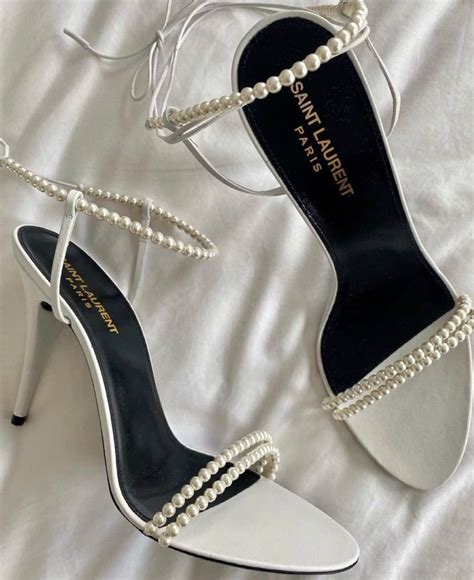 pearl heels ysl|yves Saint Laurent platform heels.